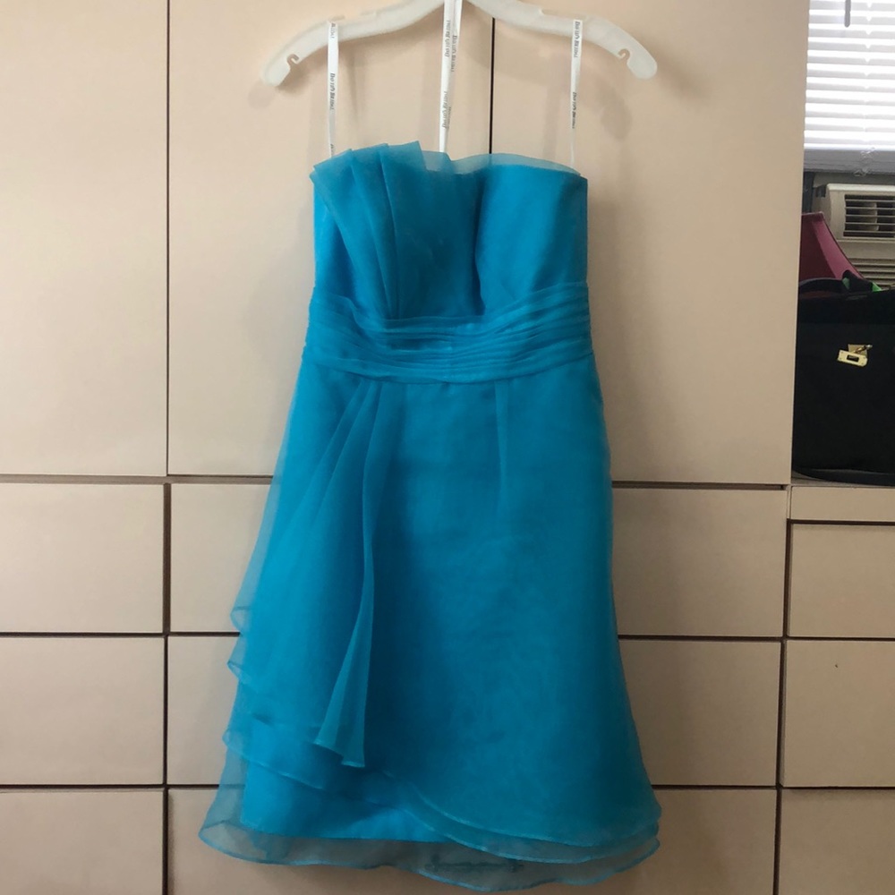 blue bridesmaid dress